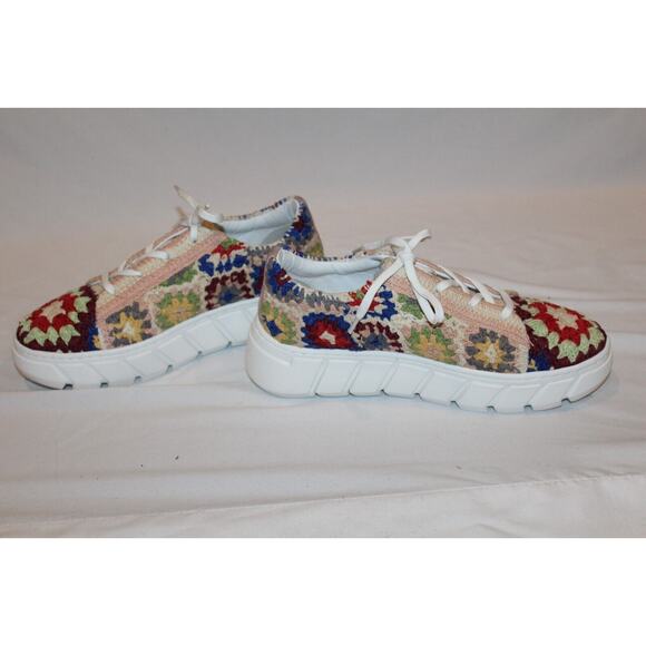 NIB Free People Catch Me If You Can Crochet Patchwork Sneakers Multi EU 40 - Picture 5 of 7